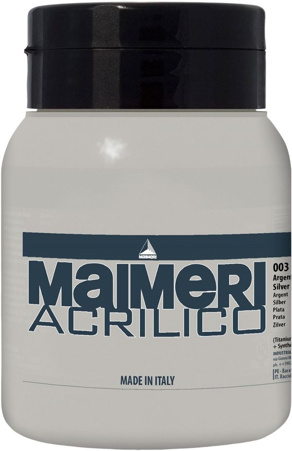 Maimeri Maimeri Acrilico Akrilna barva Silver 003 500 ml 1 kos