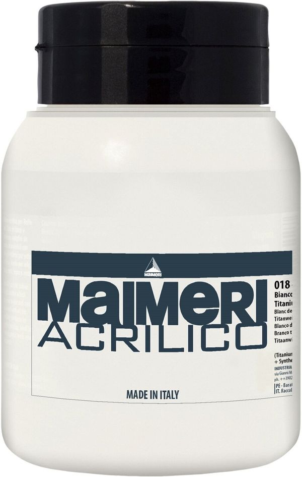 Maimeri Maimeri Acrilico Akrilna barva Titanium White 018 1000 ml 1 kos