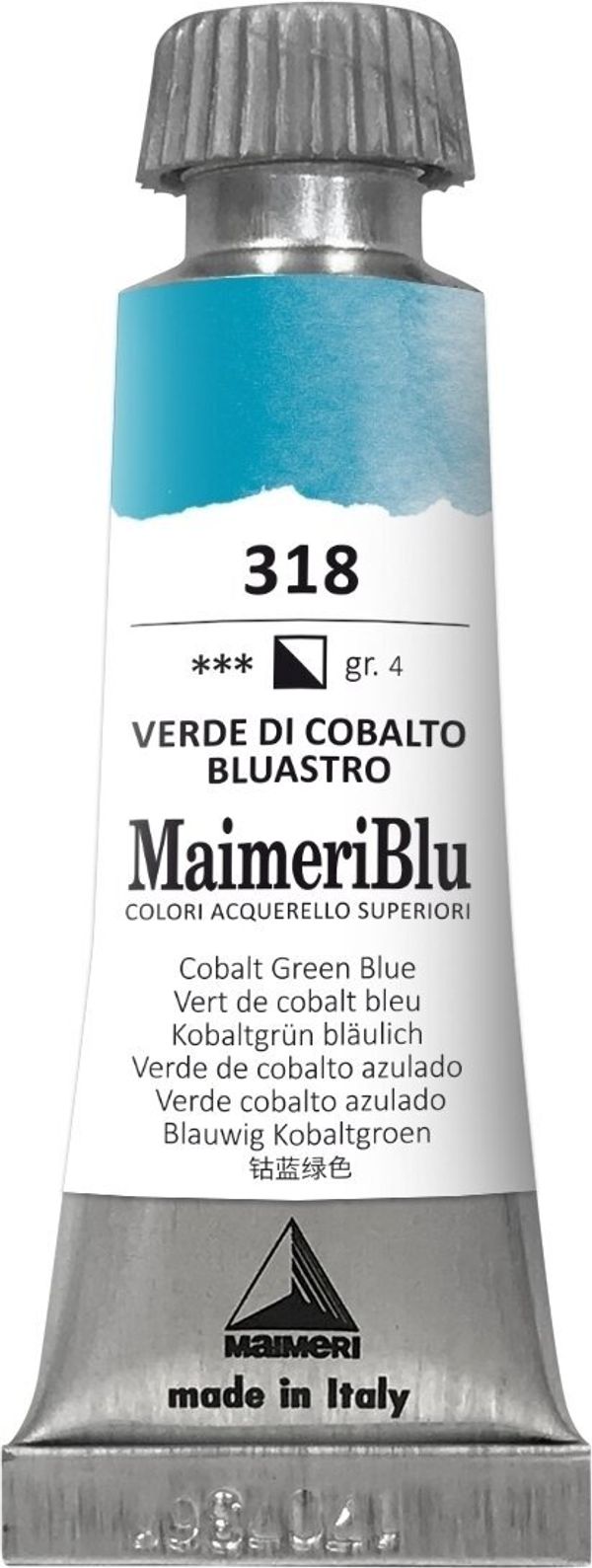 Maimeri Maimeri Blu Akvarelne barve Cobalt Green Blueish 318 12 ml 1 kos