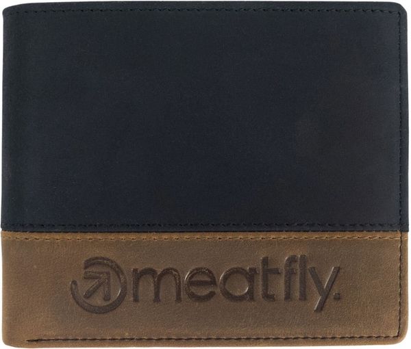 Meatfly Meatfly Eddie Premium Leather Wallet Black/Oak Denarnica