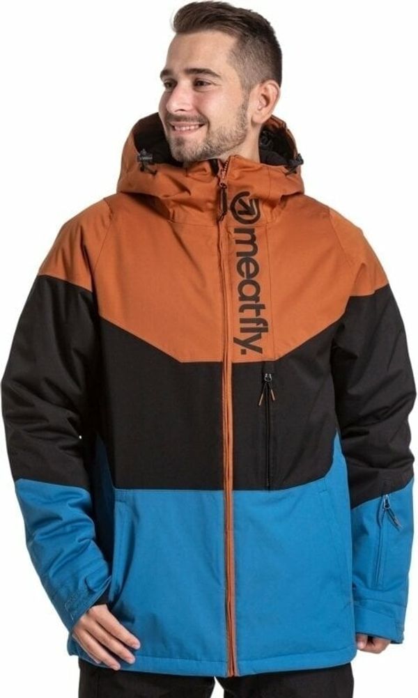 Meatfly Meatfly Hoax Premium SNB & Ski Jacket Brown/Black/Blue M Smučarska jakna