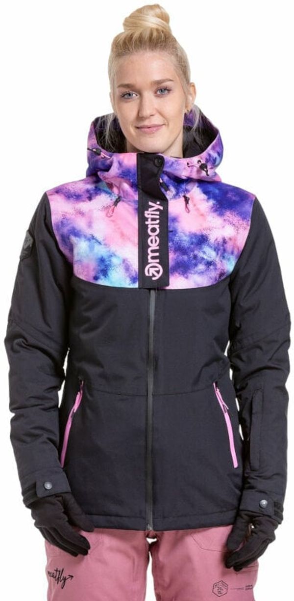 Meatfly Meatfly Kirsten Womens SNB and Ski Jacket Peach Aquarel/Black S Smučarska bunda