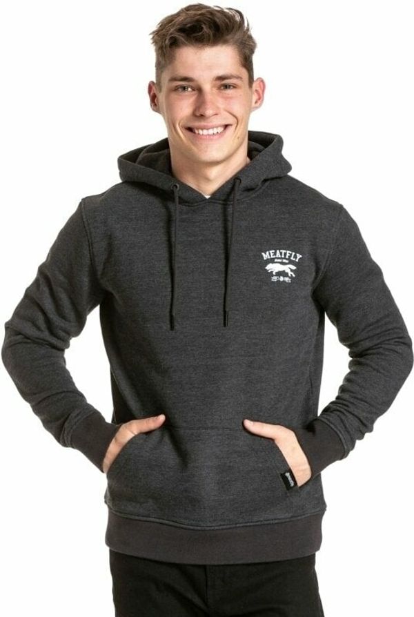 Meatfly Meatfly Leader Of The Pack Hoodie Charcoal Heather S Pulover na prostem
