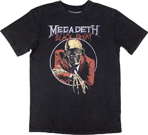 Megadeth Megadeth Majica Black Friday Stone Wash Unisex Charcoal Grey 2XL