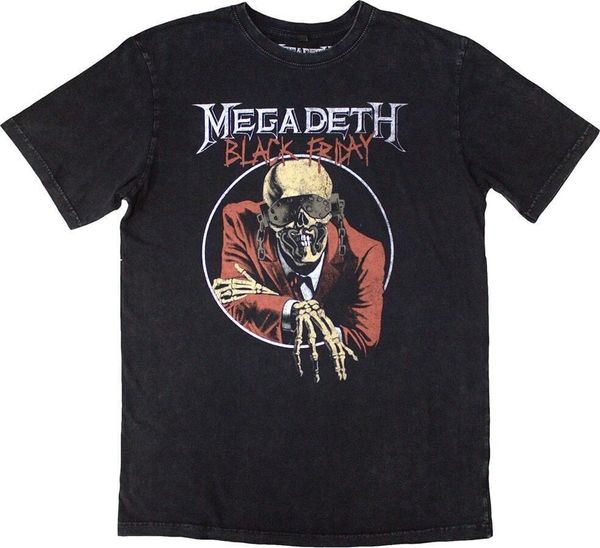 Megadeth Megadeth Majica Black Friday Stone Wash Unisex Charcoal Grey M