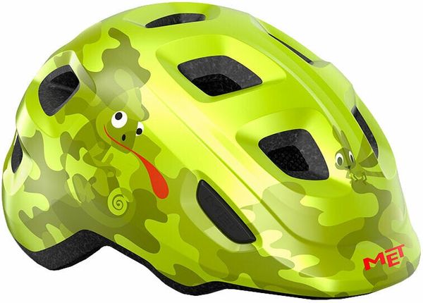 MET MET Hooray Lime Chameleon/Glossy S (52-55 cm) Otroška kolesarska čelada