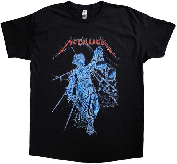 Metallica Metallica Majica Blue Justice Unisex Black 2XL