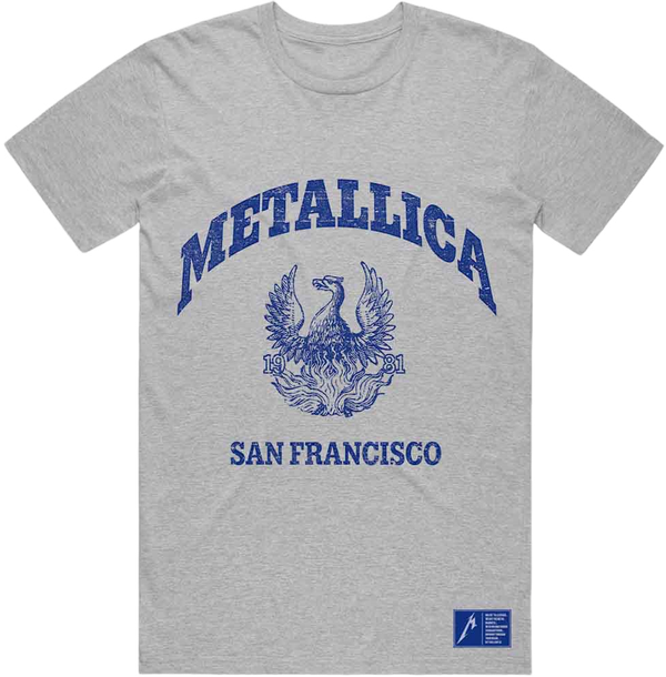 Metallica Metallica Majica College Crest Unisex Grey M