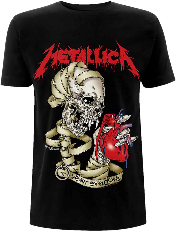 Metallica Metallica Majica Heart Explosive Unisex Black 2XL