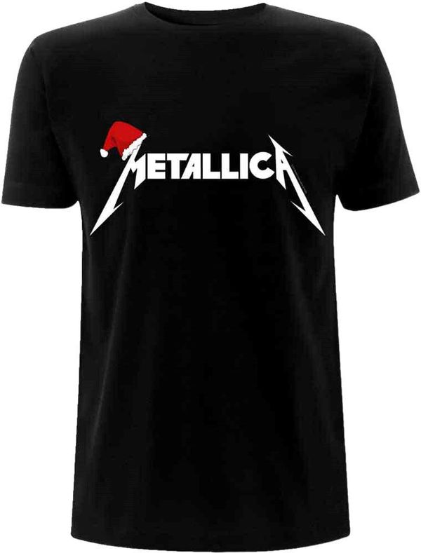 Metallica Metallica Majica Santa Hat Logo Unisex Black XL