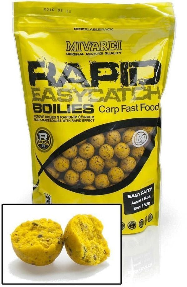 Mivardi Mivardi Rapid Boilies Easy Catch 3300 g 20 mm Pineapple + N.BA. Boili