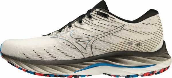 Mizuno Mizuno Wave Rider 26 Snow White/8401 C/Indigo Bunting 46 Cestna tekaška obutev