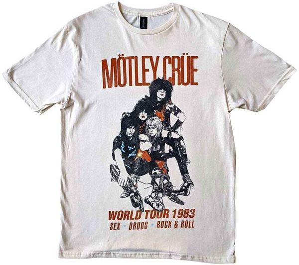 Motley Crue Motley Crue Majica World Tour Vintage Unisex White XL