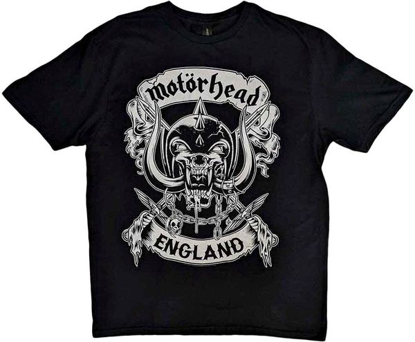 Motörhead Motörhead Majica Crossed Swords England Crest Unisex Black 2XL