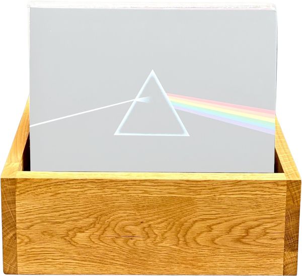 Music Box Designs Music Box Designs A Vulgar Display of Vinyl - 12 Inch Vinyl Storage Box, Oiled Oak