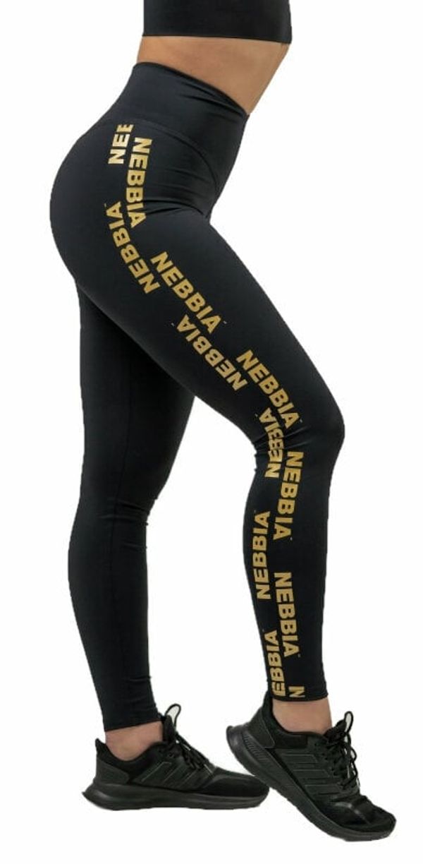 Nebbia Nebbia Classic High Waist Leggings INTENSE Iconic Black/Gold L Fitnes hlače