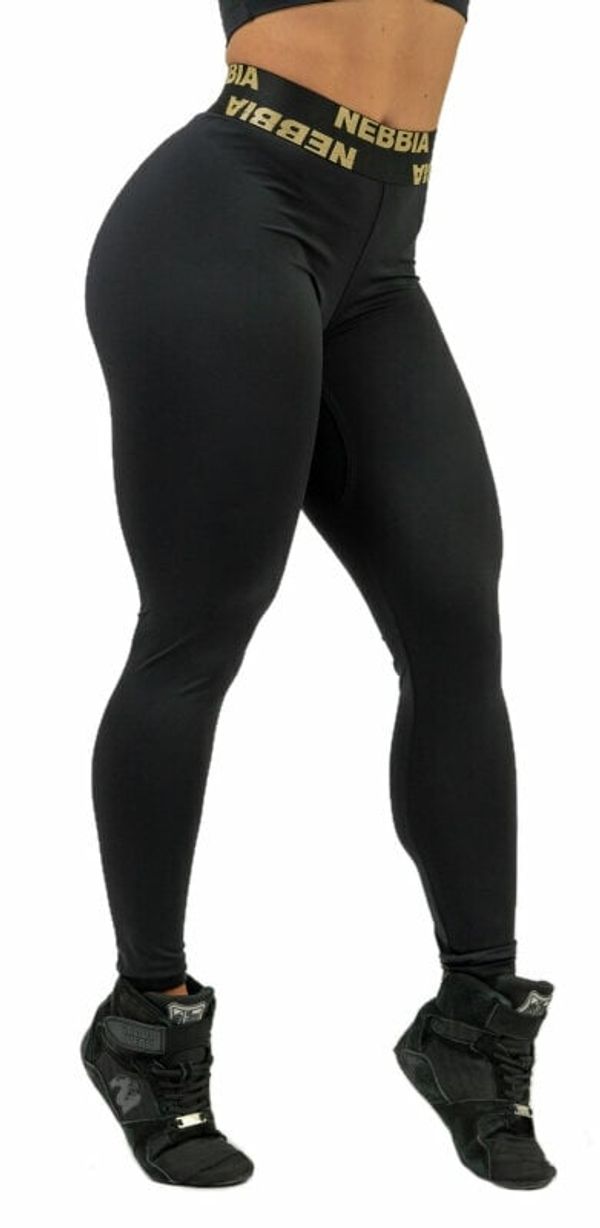 Nebbia Nebbia Classic High Waist Leggings INTENSE Perform Black/Gold M Fitnes hlače