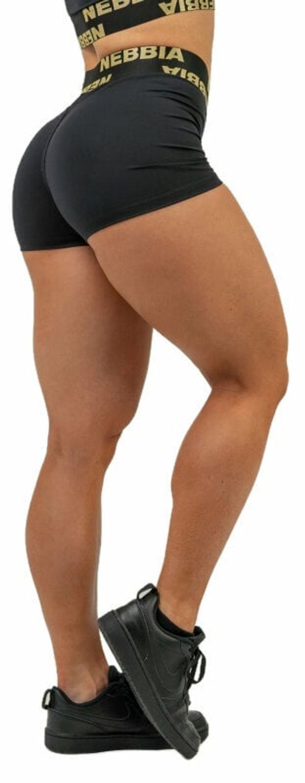 Nebbia Nebbia Compression High Waist Shorts INTENSE Leg Day Black/Gold L Fitnes hlače