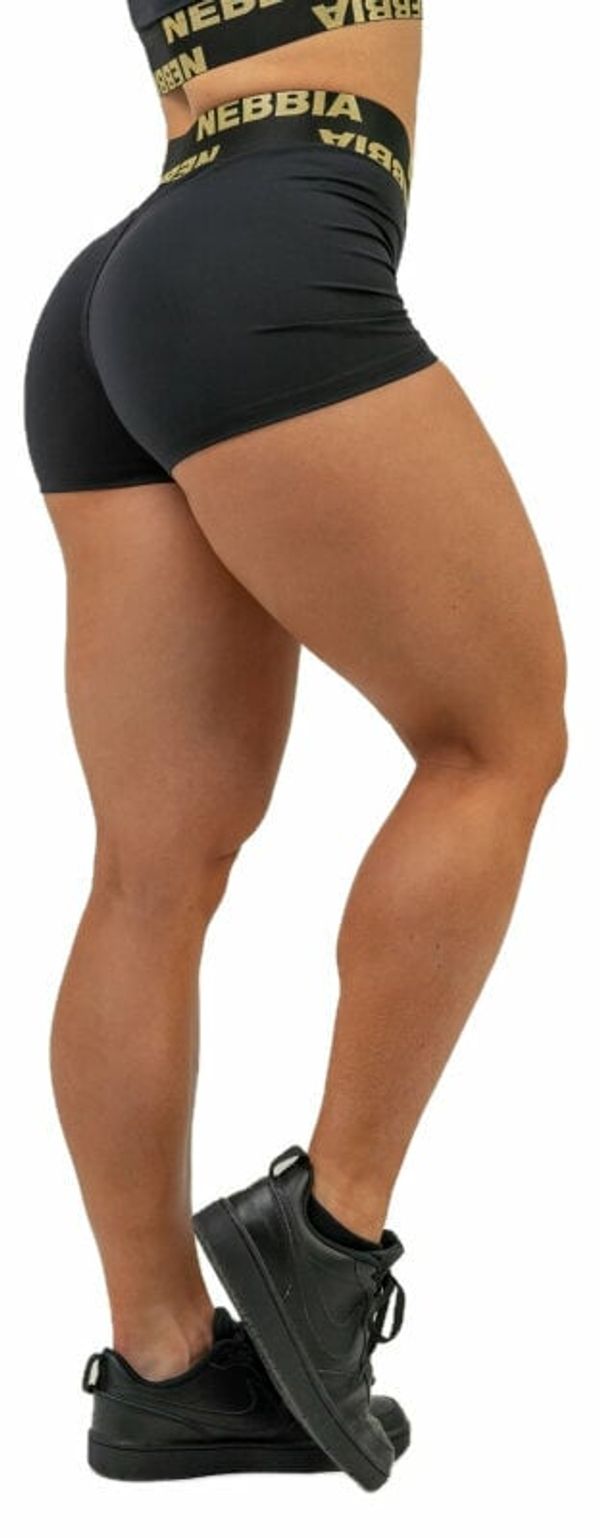 Nebbia Nebbia Compression High Waist Shorts INTENSE Leg Day Black/Gold M Fitnes hlače