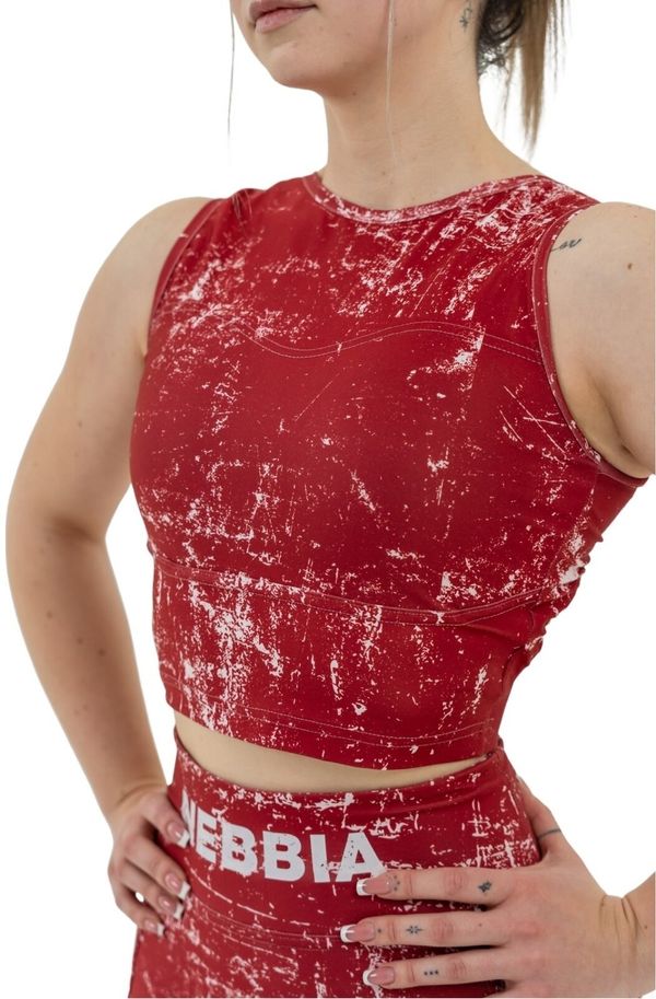 Nebbia Nebbia Crop Tank Top Rough Girl Red L Fitnes majica