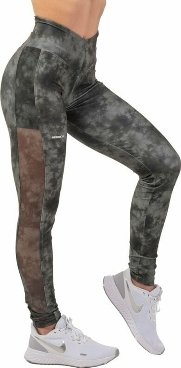 Nebbia Nebbia ECO Camo Green Mesh Leggings "Breathe" Como Green L Fitnes hlače