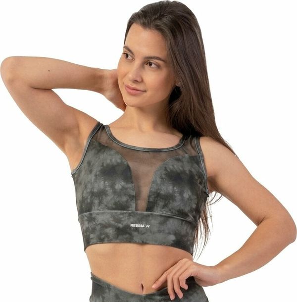 Nebbia Nebbia ECO Camo Green Mesh Sports Bra "Breathe" Como Green S Aktivno spodnje perilo