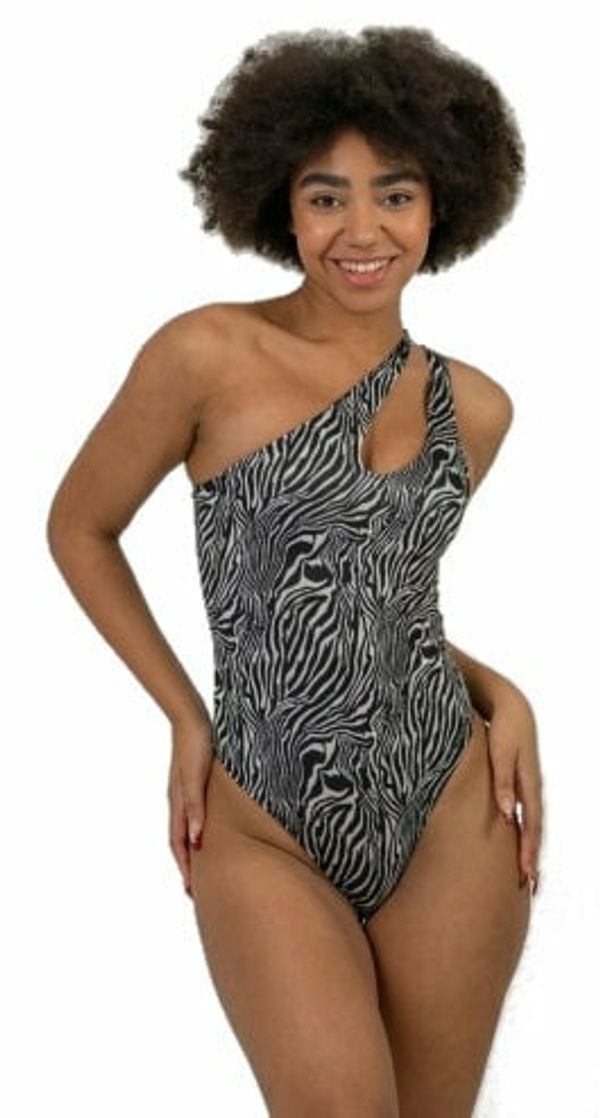 Nebbia Nebbia Fortaleza Monokini - Zebra Zebra White S Ženske kopalke