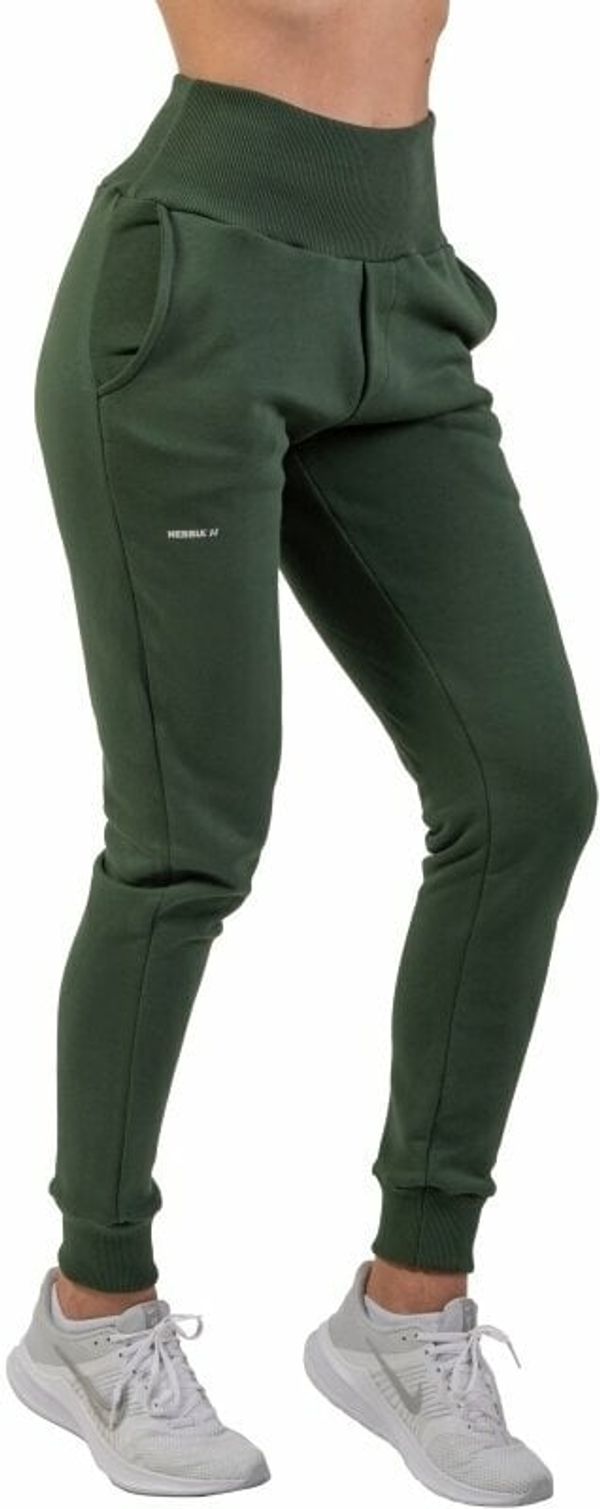 Nebbia Nebbia High-Waist Loose Fit Sweatpants "Feeling Good" Dark Green M Fitnes hlače