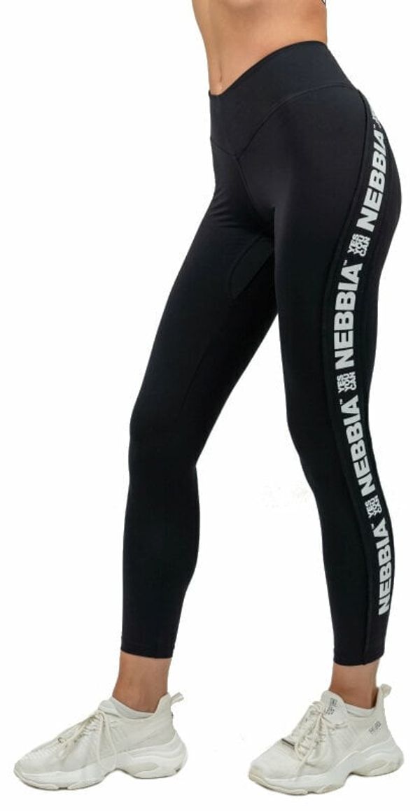 Nebbia Nebbia High Waisted Side Stripe Leggings Iconic Black S Fitnes hlače