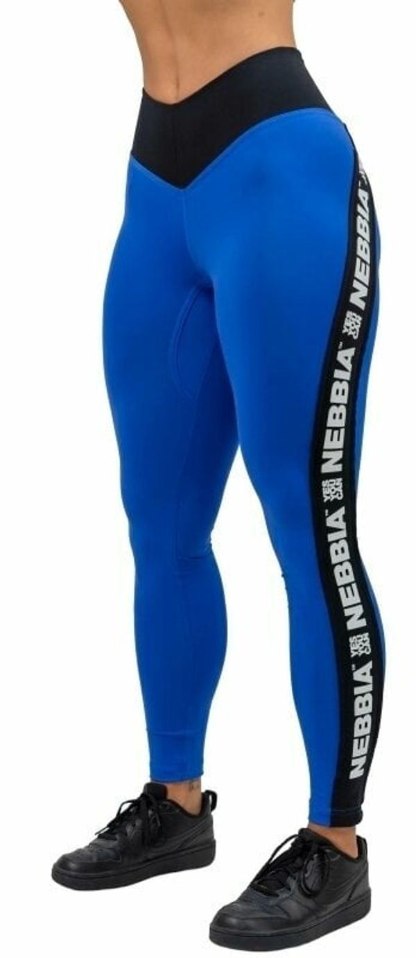 Nebbia Nebbia High Waisted Side Stripe Leggings Iconic Blue M Fitnes hlače