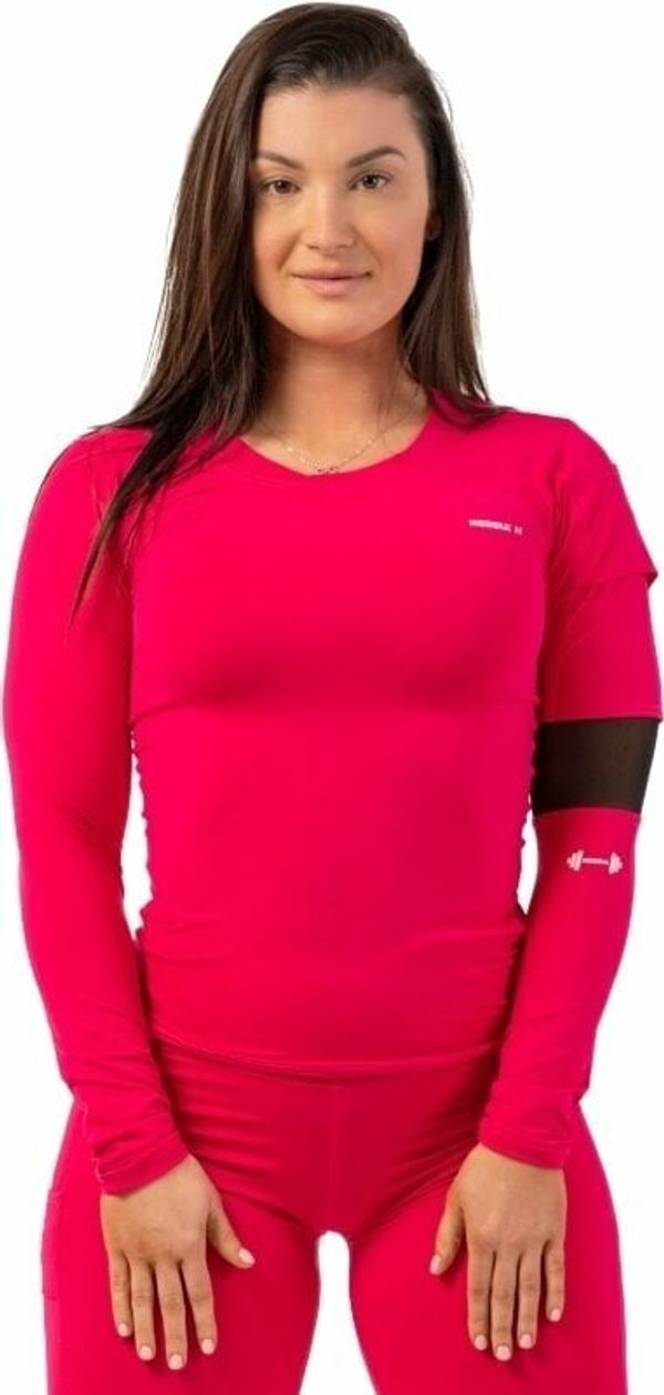 Nebbia Nebbia Long Sleeve Smart Pocket Sporty Top Pink M Fitnes majica