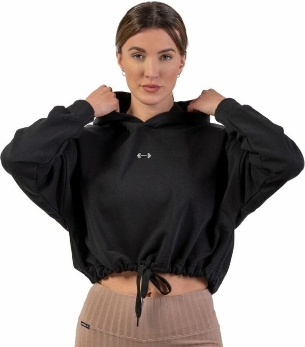 Nebbia Nebbia Loose Fit Crop Hoodie Iconic Black XS-S Trenirka za fitnes