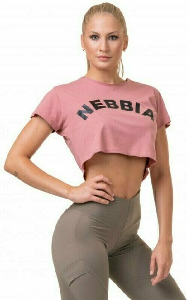 Nebbia Nebbia Loose Fit Sporty Crop Top Old Rose XS Fitnes majica