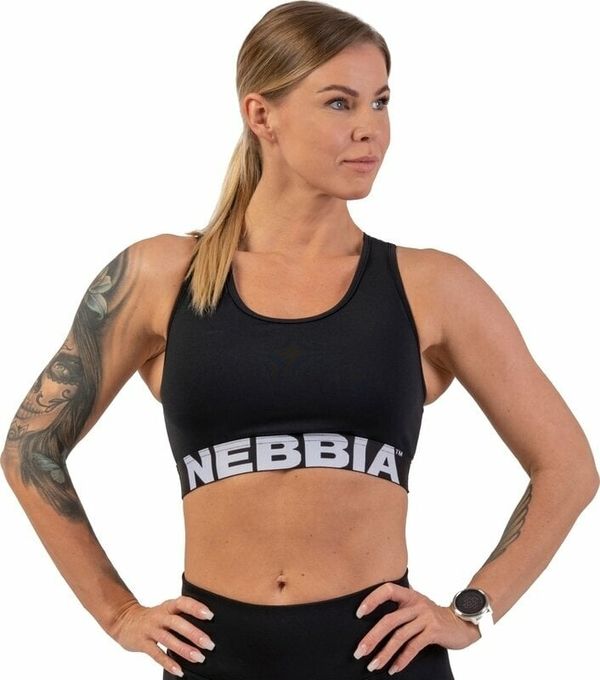 Nebbia Nebbia Medium Impact Cross Back Sports Bra Black S Aktivno spodnje perilo