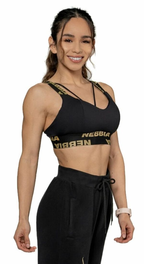 Nebbia Nebbia Padded Sports Bra INTENSE Iconic Black/Gold L Aktivno spodnje perilo