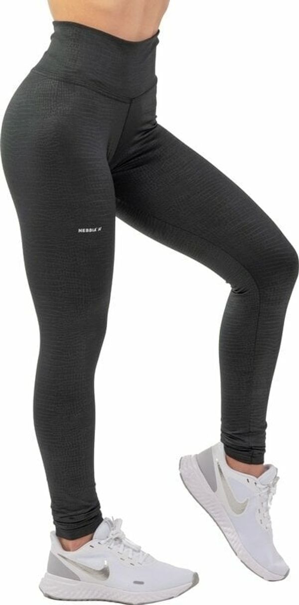 Nebbia Nebbia Python SnakeSkin High-Waist Leggings Black M Fitnes hlače