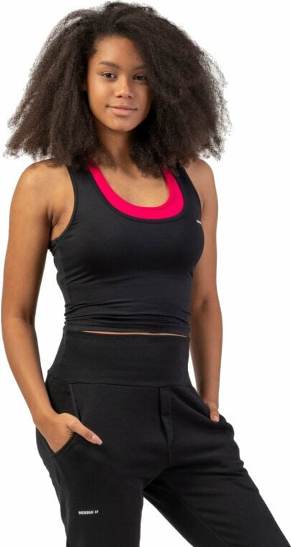 Nebbia Nebbia Sporty Slim-Fit Crop Tank Top Black L Fitnes majica