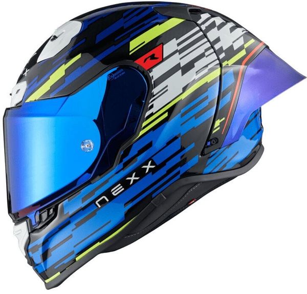 Nexx Nexx X.R3R Glitch Racer Blue Neon L Čelada