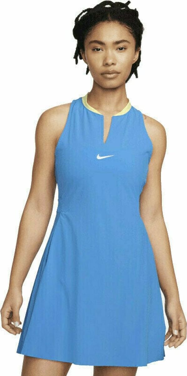 Nike Nike Dri-Fit Advantage Womens Tennis Dress Light Photo Blue/White S Teniška obleka