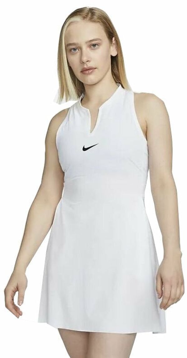 Nike Nike Dri-Fit Advantage Womens Tennis Dress White/Black S Teniška obleka