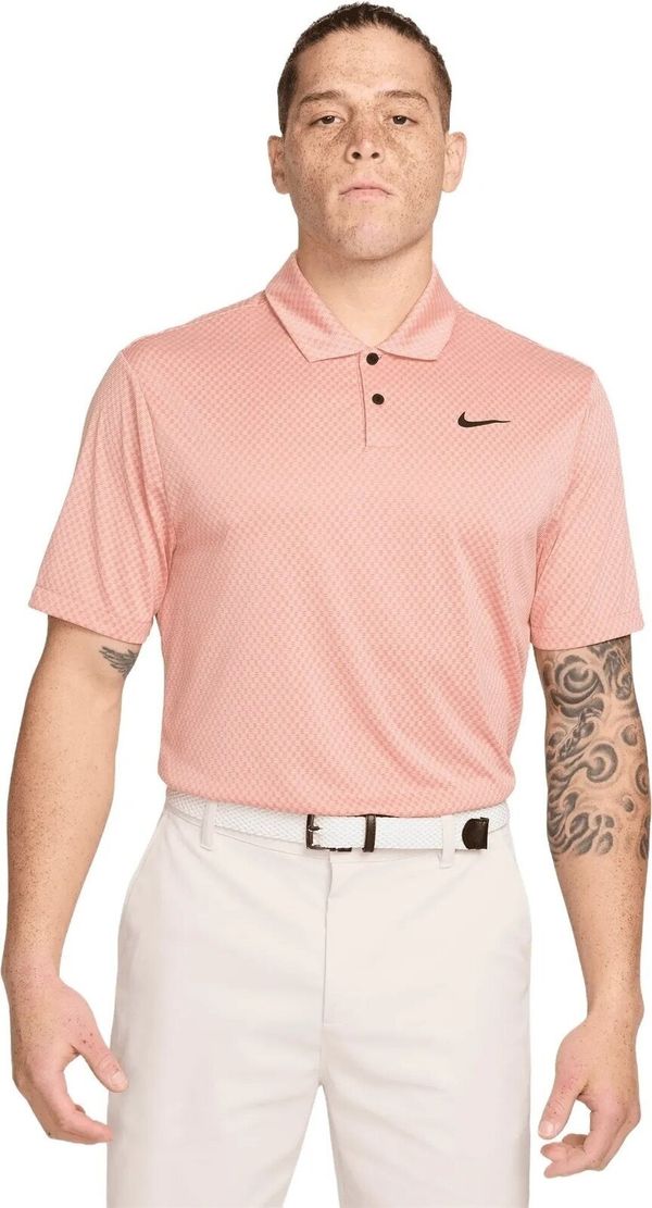 Nike Nike Dri-Fit Tour Jacquard Mens Polo Light Madder Root/Guava Ice/Black L