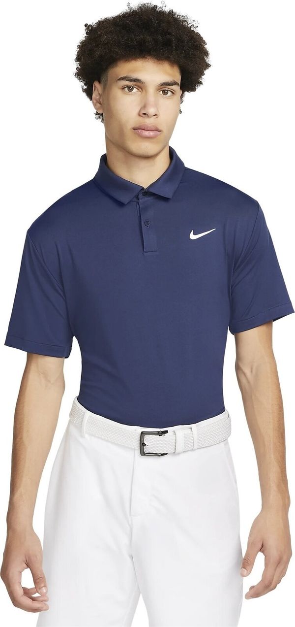 Nike Nike Dri-Fit Tour Mens Solid Golf Polo Midnight Navy/White L