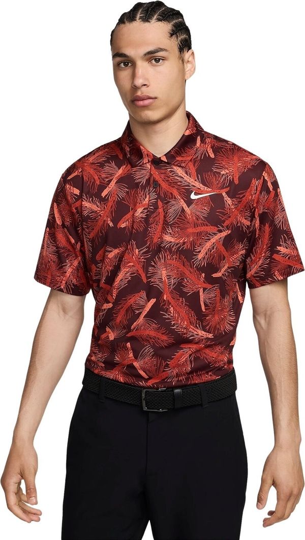 Nike Nike Dri-Fit Tour Pine Print Dragon Red/White L Polo majice