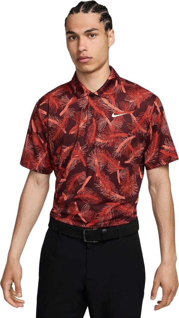 Nike Nike Dri-Fit Tour Pine Print Dragon Red/White XL Polo majice