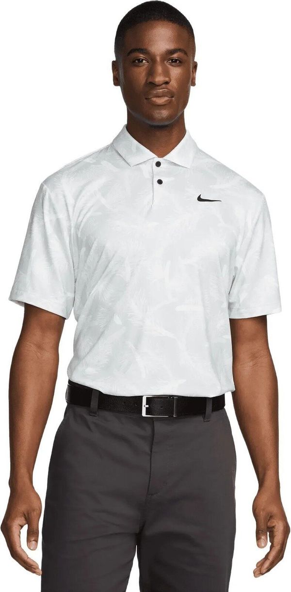 Nike Nike Dri-Fit Tour Pine Print Mens Polo Summit White/Black L