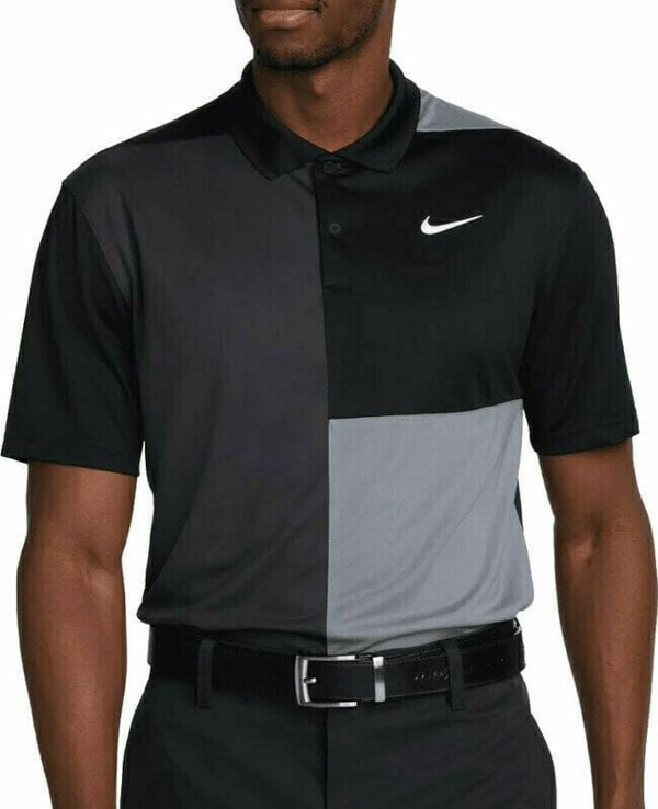 Nike Nike Dri-Fit Victory+ Blocked Mens Polo Black/Smoke Grey/Dark Smoke Grey/White M