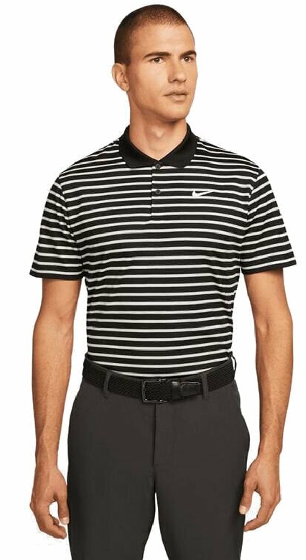 Nike Nike Dri-Fit Victory Mens Striped Golf Polo Black/White 2XL