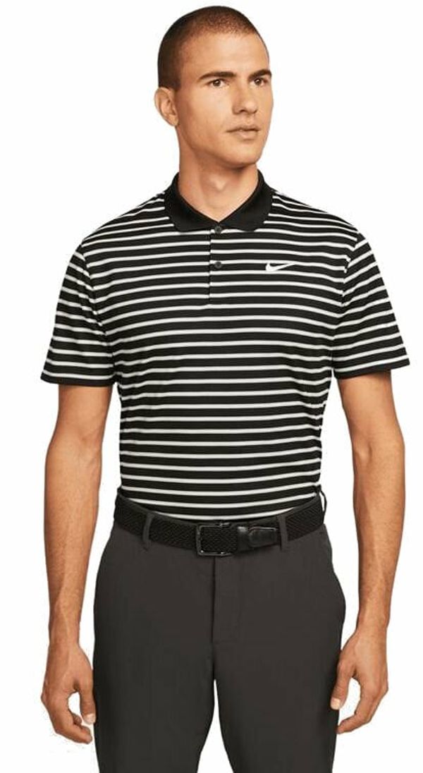 Nike Nike Dri-Fit Victory Mens Striped Golf Polo Black/White M