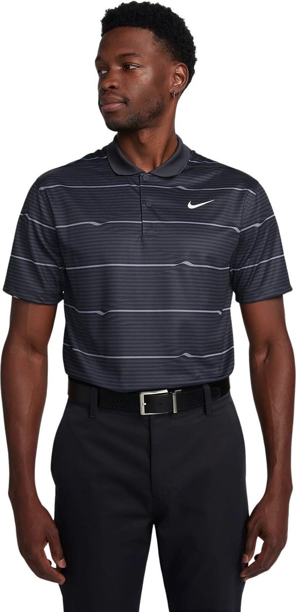 Nike Nike Dri-Fit Victory Ripple Mens Polo Black/Dark Smoke Grey/White 2XL