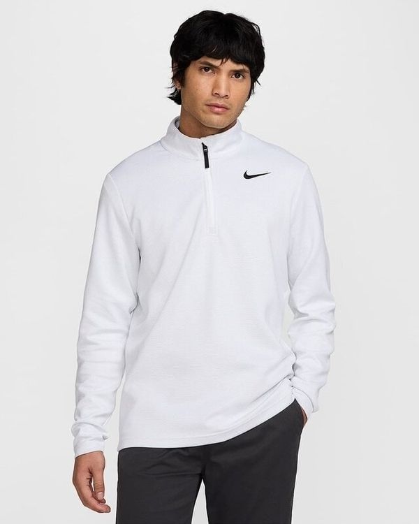 Nike Nike Dri-Fit Victory Therma Flex 1/2 Zip Mens Top White/Pure Platinum/Black L Pulover